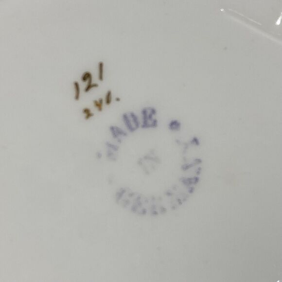 CT Germany Porcelain Plate Hand Painted Floral Pink Flowers Console Decorative - Picture 8 of 10